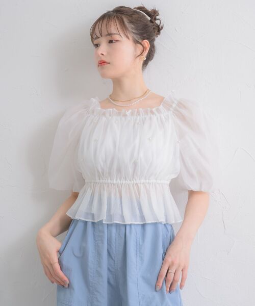 ☆即購入可能です☆パールバルーンスリーブBL ブラウス　ブラック 新品 パールバルーンスリーブBL ブラウス ブラック - メルカリ