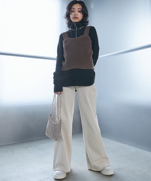 GEVS.（ジェイヴィス）の「＜大きいサイズ＞ ニットビスチェ GEVS.（ニット/セーター・レディース・ブラウン/グレー・L/LL/3L/4L/5L）」の17枚目の写真