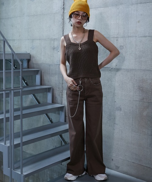 GEVS.（ジェイヴィス）の「＜大きいサイズ＞ ニットビスチェ GEVS.（ニット/セーター・レディース・ブラウン/グレー・L/LL/3L/4L/5L）」の6枚目の写真