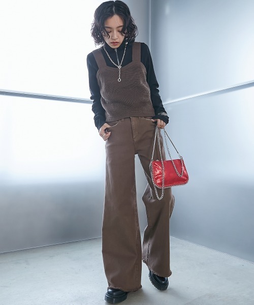 GEVS.（ジェイヴィス）の「＜大きいサイズ＞ ニットビスチェ GEVS.（ニット/セーター・レディース・ブラウン/グレー・L/LL/3L/4L/5L）」の12枚目の写真