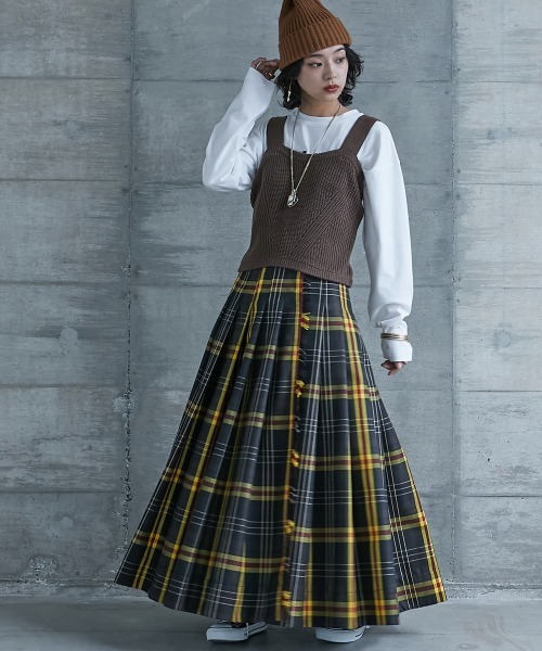 GEVS.（ジェイヴィス）の「＜大きいサイズ＞ ニットビスチェ GEVS.（ニット/セーター・レディース・ブラウン/グレー・L/LL/3L/4L/5L）」の8枚目の写真