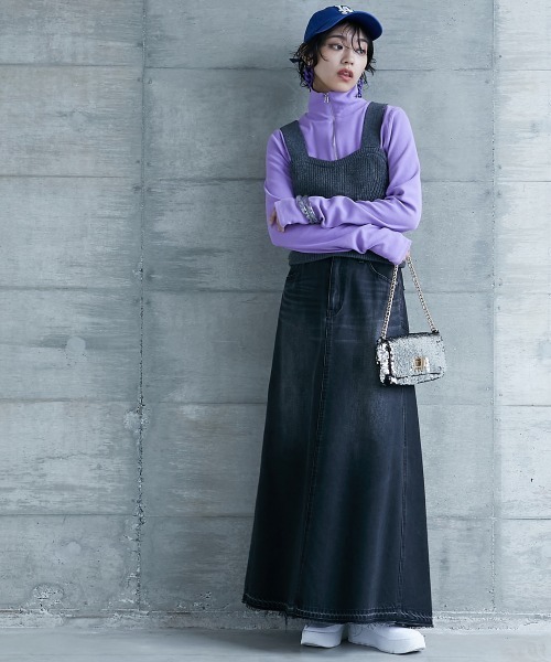 GEVS.（ジェイヴィス）の「＜大きいサイズ＞ ニットビスチェ GEVS.（ニット/セーター・レディース・ブラウン/グレー・L/LL/3L/4L/5L）」の7枚目の写真