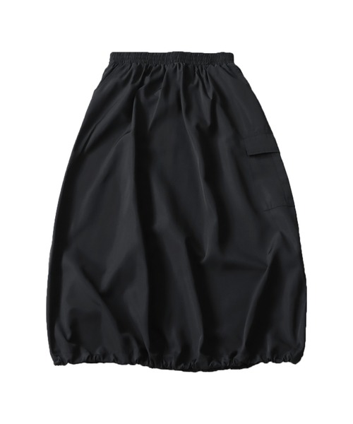 antiqua（アンティカ）の「ドロスト紐付きナイロンカーゴスカート（スカート・レディース・カーキ/ブラック/グレー・FREE）」の18枚目の写真