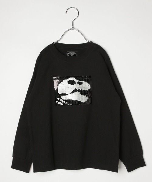 GLOBAL WORK(グローバルワーク)の「ヘビロッTEE/スパンコール/907686(Tシャツ/カットソー・キッズ・ブラック系その他/ブラック・100cm/110cm/120cm/130cm/140cm/150cm/160cm)」の3枚目の写真
