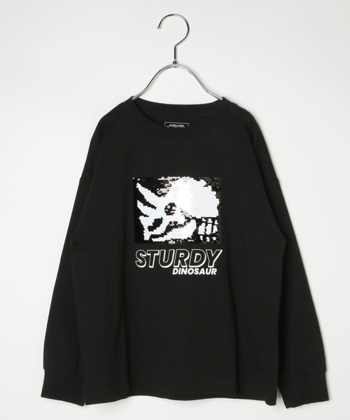 GLOBAL WORK(グローバルワーク)の「ヘビロッTEE/スパンコール/907686(Tシャツ/カットソー・キッズ・ブラック系その他/ブラック・100cm/110cm/120cm/130cm/140cm/150cm/160cm)」の6枚目の写真
