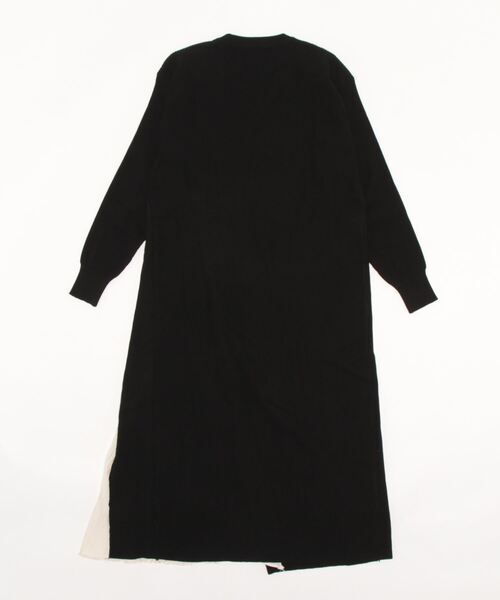 Burner（バーナー）の「【OKUOKU　0909】サイドプリーツ MIXロングワンピース oku-onepiece-703308369457-52 U1（ワンピース・レディース・ブラック・FREE）」の2枚目の写真