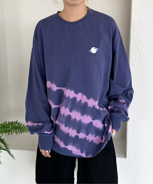 sedacle(セダクル)の「タイダイ柄ロンT(Tシャツ/カットソー・メンズ・グリーン/ネイビー・MEDIUM/LARGE)」の11枚目の写真