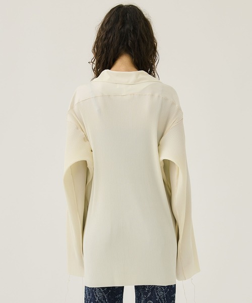 kotohayokozawa（コトハヨコザワ）の「【kotohayokozawa/コトハヨコザワ】todoウェーブシャツ（シャツ/ブラウス・レディース・ブラック/アイボリー/グレー・FREE）」の20枚目の写真