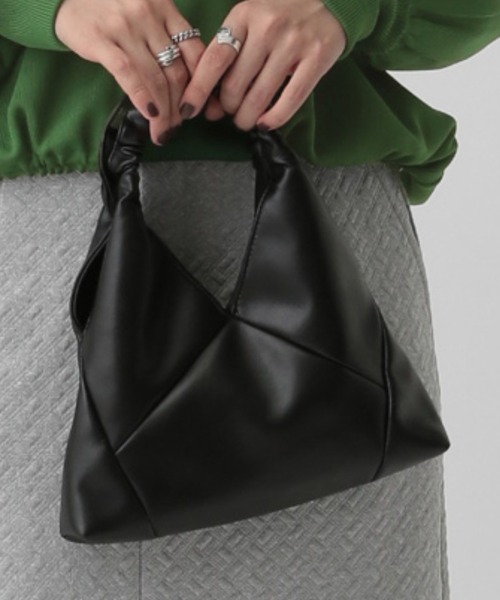 saloon（サルーン）の「SALOON(サルーン)/フリルハンドルミニショルダー（ショルダーバッグ・レディース・ブラック/グリーン/アイボリー・FREE）」の2枚目の写真