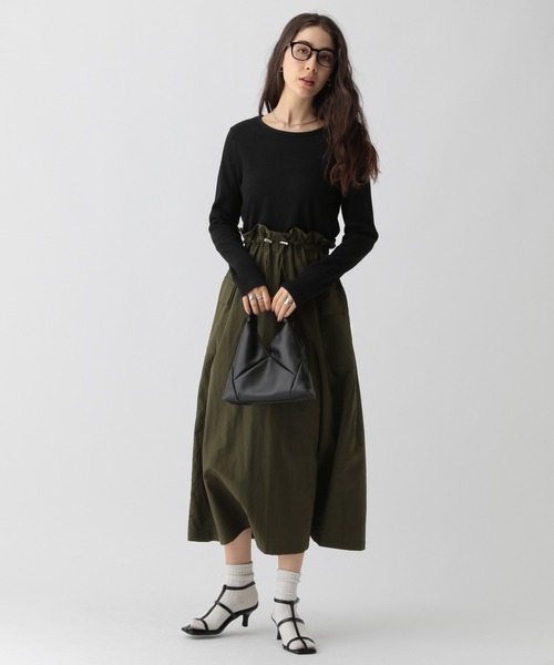 saloon（サルーン）の「SALOON(サルーン)/フリルハンドルミニショルダー（ショルダーバッグ・レディース・ブラック/グリーン/アイボリー・FREE）」の12枚目の写真