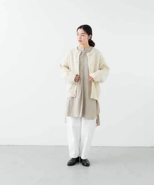 かぐれ ペルークルーネックカーディガン グレー かぐれ（カグレ）の