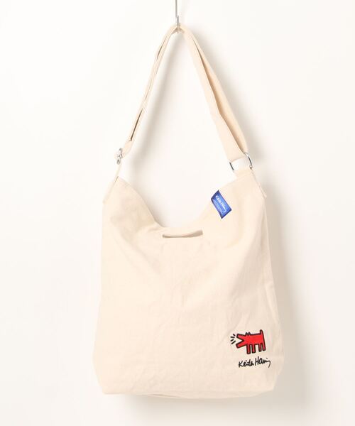 Keith Haring(キース・ヘリング)の「【 Keith Haring / キースへリング 】 キャンバス ショルダー トート バッグ(ショルダーバッグ・メンズ・ホワイト系2/ブラック系1/ブラック系2/ホワイト系1・FREE)」の10枚目の写真