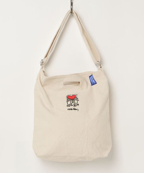 Keith Haring(キース・ヘリング)の「【 Keith Haring / キースへリング 】 キャンバス ショルダー トート バッグ(ショルダーバッグ・メンズ・ホワイト系2/ブラック系1/ブラック系2/ホワイト系1・FREE)」の11枚目の写真