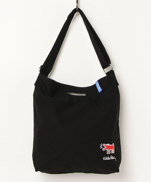 Keith Haring(キース・ヘリング)の「【 Keith Haring / キースへリング 】 キャンバス ショルダー トート バッグ(ショルダーバッグ・メンズ・ホワイト系2/ブラック系1/ブラック系2/ホワイト系1・FREE)」の12枚目の写真