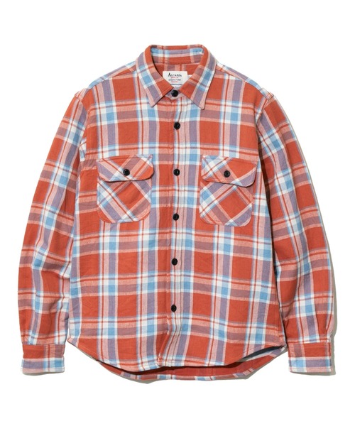 go slow caravan（ゴースローキャラバン）の「ALCARZA/アルカルザ　HEAVY FLANNEL CHECK WORK SHIRTS（シャツ/ブラウス・メンズ・ブラウン/オレンジ系その他/ホワイト/グレー/ホワイト系その他2/ロイヤルブルー・LARGE/X-LARGE/MEDIUM）」の6枚目の写真