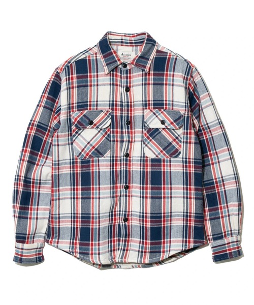 go slow caravan（ゴースローキャラバン）の「ALCARZA/アルカルザ　HEAVY FLANNEL CHECK WORK SHIRTS（シャツ/ブラウス・メンズ・ブラウン/オレンジ系その他/ホワイト/グレー/ホワイト系その他2/ロイヤルブルー・LARGE/X-LARGE/MEDIUM）」の2枚目の写真