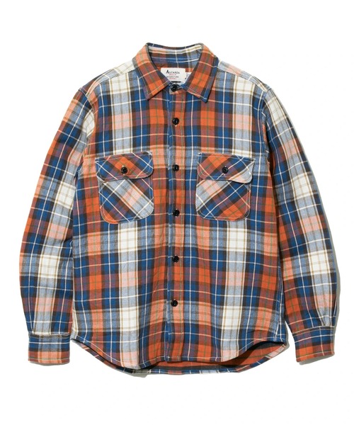 go slow caravan（ゴースローキャラバン）の「ALCARZA/アルカルザ　HEAVY FLANNEL CHECK WORK SHIRTS（シャツ/ブラウス・メンズ・ブラウン/オレンジ系その他/ホワイト/グレー/ホワイト系その他2/ロイヤルブルー・LARGE/X-LARGE/MEDIUM）」の5枚目の写真