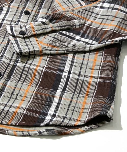 go slow caravan（ゴースローキャラバン）の「ALCARZA/アルカルザ　HEAVY FLANNEL CHECK WORK SHIRTS（シャツ/ブラウス・メンズ・ブラウン/オレンジ系その他/ホワイト/グレー/ホワイト系その他2/ロイヤルブルー・LARGE/X-LARGE/MEDIUM）」の12枚目の写真