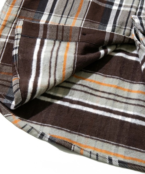 go slow caravan（ゴースローキャラバン）の「ALCARZA/アルカルザ　HEAVY FLANNEL CHECK WORK SHIRTS（シャツ/ブラウス・メンズ・ブラウン/オレンジ系その他/ホワイト/グレー/ホワイト系その他2/ロイヤルブルー・LARGE/X-LARGE/MEDIUM）」の13枚目の写真