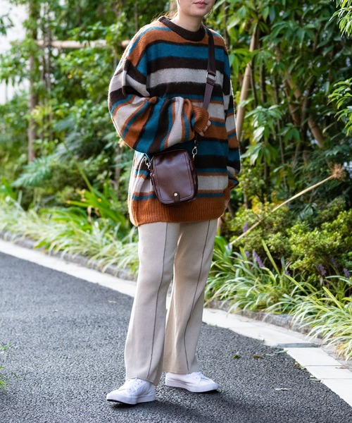 acne studios archive マルチカラーボーダーシャギーニット i】アクリルシャギー マルチボーダーニット（ニット/セーター