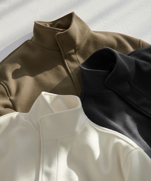 メルトンオーバースタンドネックブルゾン MONO-MART│MONO-MART