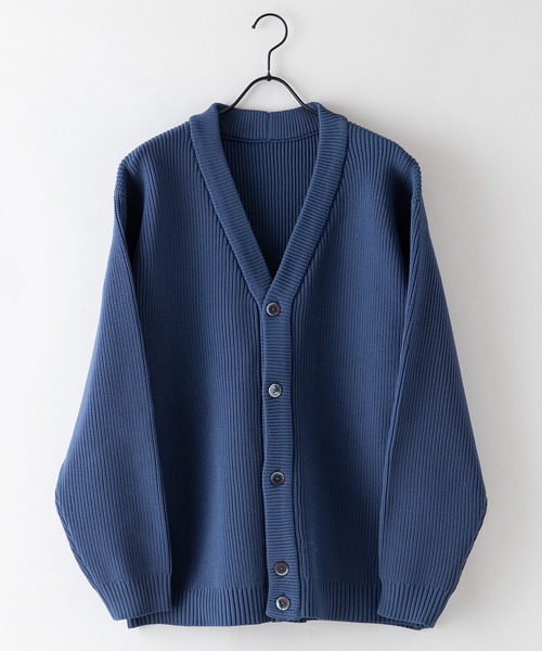 Blue Standard （ブルースタンダード）の「【BLUE STANDARD/ブルースタンダード】軽量 マシンウォッシャブル　 抗ピル 　帯電防止 　7GエアリーVネックボタン　カーディガン　捲縮ニット（カーディガン/ボレロ・メンズ・ブルーグレー/ブラック/チャコールグレー・MEDIUM/X-LARGE/LARGE）」の22枚目の写真