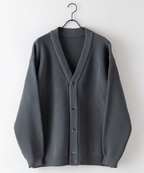 Blue Standard （ブルースタンダード）の「【BLUE STANDARD/ブルースタンダード】軽量 マシンウォッシャブル　 抗ピル 　帯電防止 　7GエアリーVネックボタン　カーディガン　捲縮ニット（カーディガン/ボレロ・メンズ・ブルーグレー/ブラック/チャコールグレー・MEDIUM/X-LARGE/LARGE）」の20枚目の写真