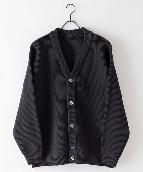 Blue Standard （ブルースタンダード）の「【BLUE STANDARD/ブルースタンダード】軽量 マシンウォッシャブル　 抗ピル 　帯電防止 　7GエアリーVネックボタン　カーディガン　捲縮ニット（カーディガン/ボレロ・メンズ・ブルーグレー/ブラック/チャコールグレー・MEDIUM/X-LARGE/LARGE）」の18枚目の写真