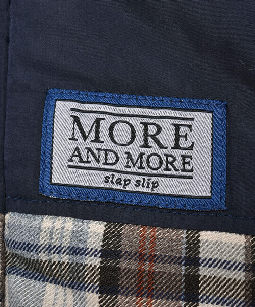 SLAP SLIP(スラップスリップ)の「タフタ切替中綿チェック柄コート(80~130cm)(ブルゾン・キッズ・ブラウン系その他/ブルー系その他2・90cm/110cm/100cm/120cm/130cm/80cm)」の12枚目の写真