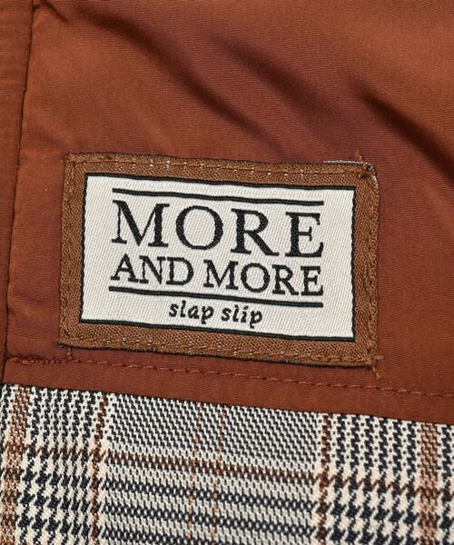 SLAP SLIP(スラップスリップ)の「タフタ切替中綿チェック柄コート(80~130cm)(ブルゾン・キッズ・ブラウン系その他/ブルー系その他2・90cm/110cm/100cm/120cm/130cm/80cm)」の17枚目の写真