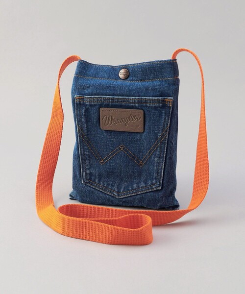 Wrangler(ラングラー)の「Wrangler/ラングラー MINI SHOULDER BAG / ミニショルダーバッグ / デニム / WA1007(ショルダーバッグ・レディース・ネイビー/ブルー・フリ-)」の2枚目の写真