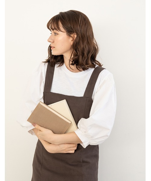 chocomee(チョコミー)の「volume sleeve cotton tops(Tシャツ/カットソー・レディース・ホワイト・FREE)」の4枚目の写真