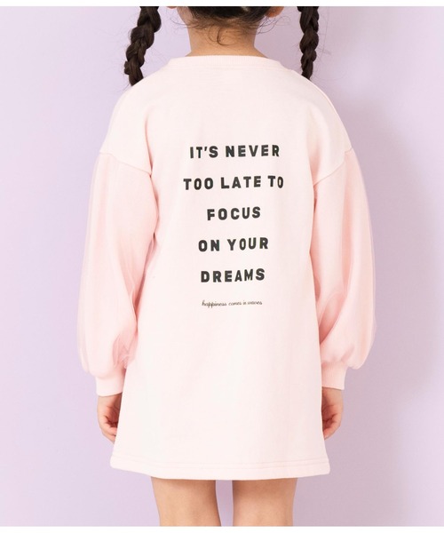 ANAP kids（アナップキッズ）の「ファーワッペンチュール袖裏毛スウェットワンピース（ワンピース・キッズ・ブラック/ピンク/サックスブルー・110cm/120cm/130cm/100cm）」の20枚目の写真