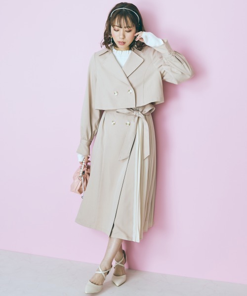 marun（マルン）の「＜大きいサイズ＞ 3wayスプリングコート marun（トレンチコート・レディース・パープル/ベージュ・LL/L/4L/3L/5L）」の10枚目の写真