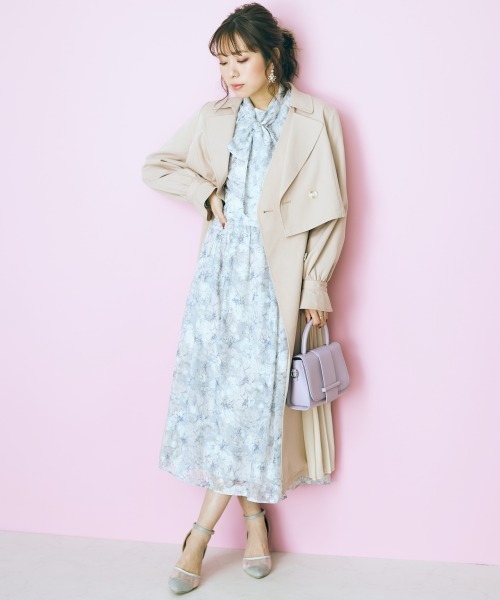 marun（マルン）の「＜大きいサイズ＞ 3wayスプリングコート marun（トレンチコート・レディース・パープル/ベージュ・LL/L/4L/3L/5L）」の20枚目の写真