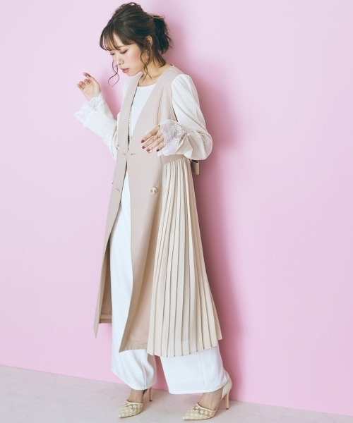 marun（マルン）の「＜大きいサイズ＞ 3wayスプリングコート marun（トレンチコート・レディース・パープル/ベージュ・LL/L/4L/3L/5L）」の13枚目の写真