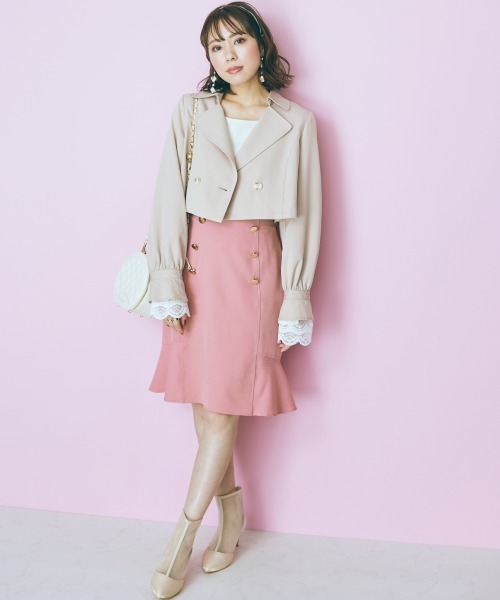 marun（マルン）の「＜大きいサイズ＞ 3wayスプリングコート marun（トレンチコート・レディース・パープル/ベージュ・LL/L/4L/3L/5L）」の6枚目の写真