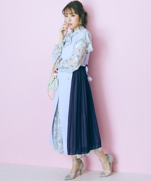 marun（マルン）の「＜大きいサイズ＞ 3wayスプリングコート marun（トレンチコート・レディース・パープル/ベージュ・LL/L/4L/3L/5L）」の17枚目の写真