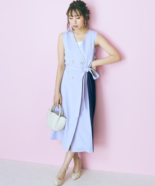 marun（マルン）の「＜大きいサイズ＞ 3wayスプリングコート marun（トレンチコート・レディース・パープル/ベージュ・LL/L/4L/3L/5L）」の19枚目の写真