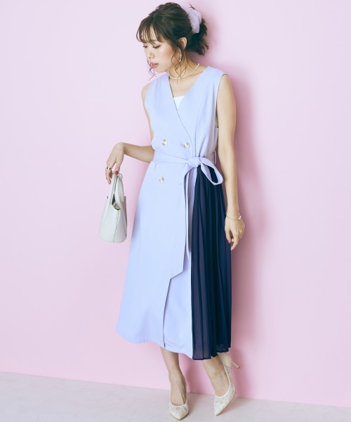 marun（マルン）の「＜大きいサイズ＞ 3wayスプリングコート marun（トレンチコート・レディース・パープル/ベージュ・LL/L/4L/3L/5L）」の12枚目の写真