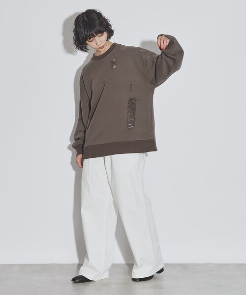 tk.TAKEO KIKUCHI(ティーケータケオキクチ)の「◆ヴィンテージライクワイドデニムパンツ(デニムパンツ・レディース・ホワイト/ブラック/ブラック系/ブラック系1/ブルー系/ブルー系1/ブルー系その他・66)」の18枚目の写真