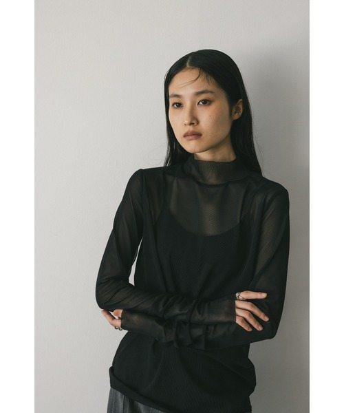 セール】チュールハイネックトップ（Tシャツ/カットソー