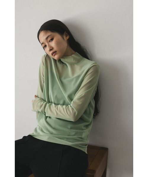 セール】チュールハイネックトップ（Tシャツ/カットソー