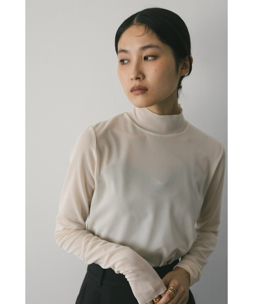 セール】チュールハイネックトップ（Tシャツ/カットソー）｜STYLEMIXER