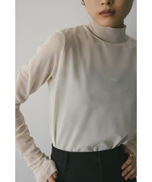 セール】チュールハイネックトップ（Tシャツ/カットソー）｜STYLEMIXER