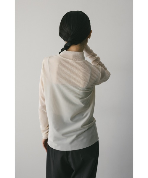 STYLEMIXER(スタイルミキサー)の「チュールハイネックトップ(Tシャツ/カットソー・レディース・アイボリー/ミント/ブラック・FREE)」の11枚目の写真