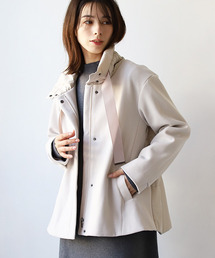 グログランリボン切替えカポックコート