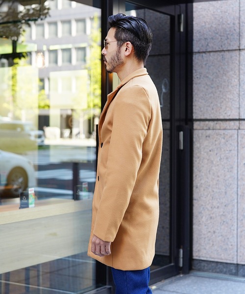 jiggys shop（ジギーズショップ）の「ウール混シングルコート チェスターコート（チェスターコート・メンズ・ネイビー/ブラック/ベージュ・MEDIUM/LARGE/X-LARGE）」の13枚目の写真