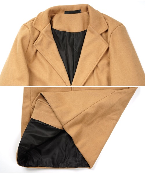 jiggys shop（ジギーズショップ）の「ウール混シングルコート チェスターコート（チェスターコート・メンズ・ネイビー/ブラック/ベージュ・MEDIUM/LARGE/X-LARGE）」の7枚目の写真