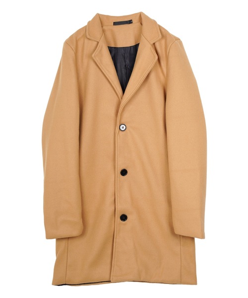 jiggys shop（ジギーズショップ）の「ウール混シングルコート チェスターコート（チェスターコート・メンズ・ネイビー/ブラック/ベージュ・MEDIUM/LARGE/X-LARGE）」の12枚目の写真